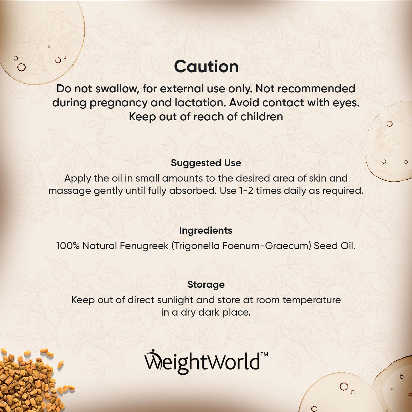 maxmedix Pure Cold Pressed Fenugreek 100ml Oil