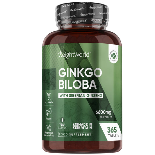 WeightWorld Ginkgo Biloba Complex 6600mg 365 Tablets