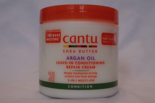 CANTU SHEA BUTTER LEAVE IN CREAM CONDIONER ARGAN OIL 16oz