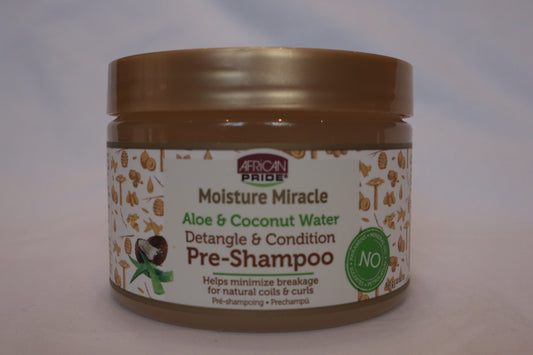AFRICAN PRIDE M/MIRACLE ALOE & COCO PRE SHAMPOO 12oz