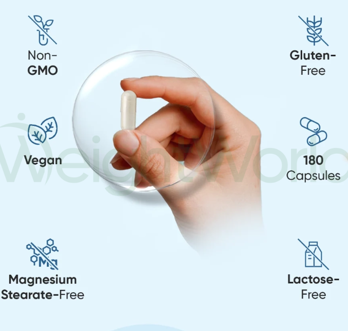Magnesium Bisglycinate Capsules 1420mg 180 Capsules | High-Absorbing Electrolyte Supplement