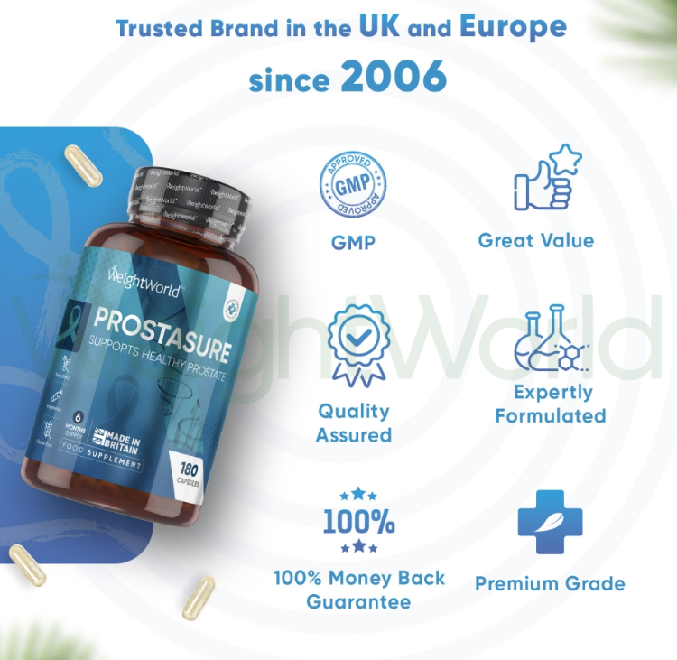 Prostasure Capsules 180 Capsules | 6 Months of Prostasure Supply