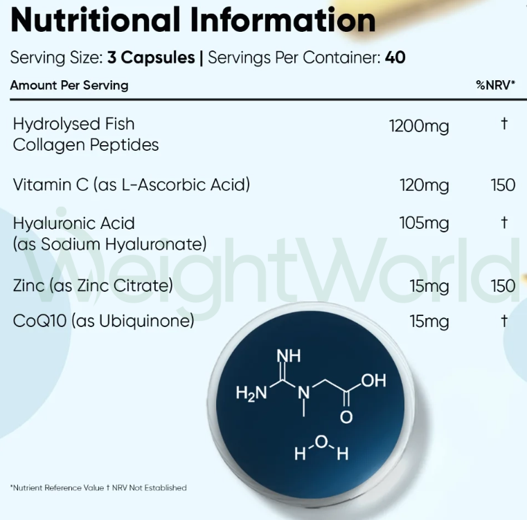 Marine Collagen Advanced With Hyaluronic Acid Capsules 1455mg 120 Capsules | For Skin, Bones & Joints