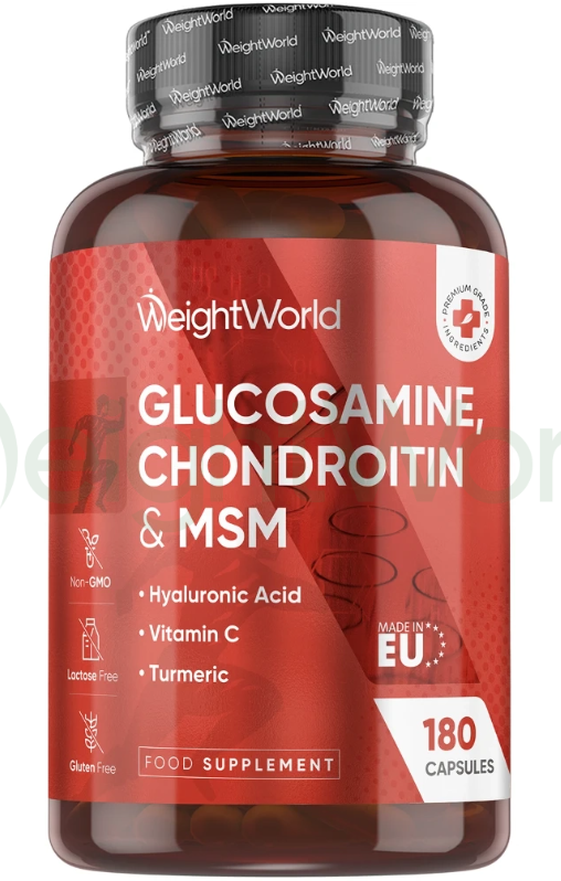 Glucosamine, Chondroitin & MSM Capsules 1200mg 180 Capsules | Joint & Skin Supplement