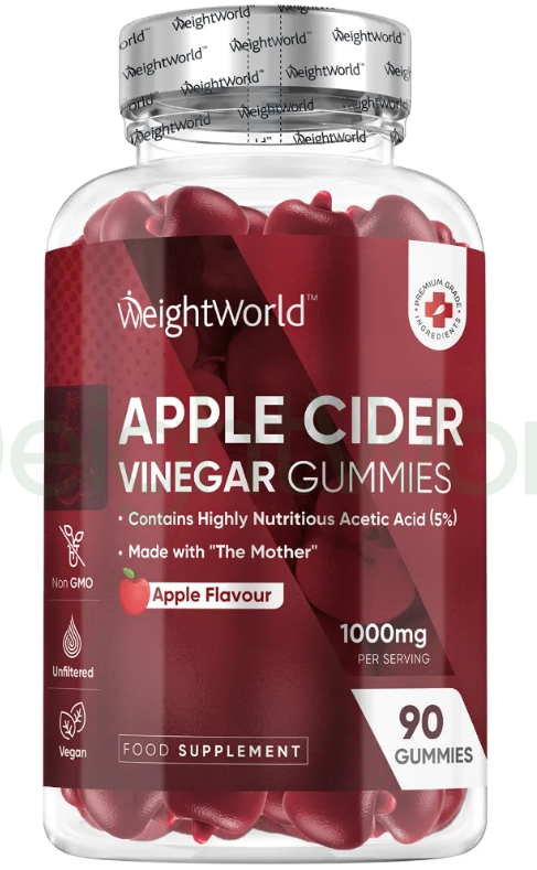Apple Cider Vinegar Gummies 1000mg 90 Gummies | Pure ACV With the ‘Mother'