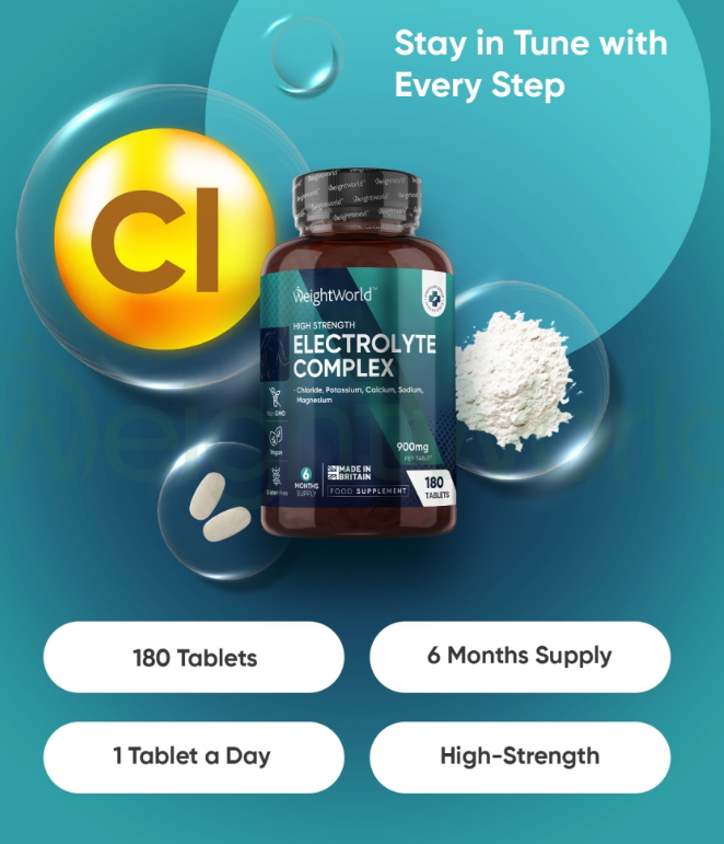 Electrolyte Complex Tablets 930mg 180 Tablets | Electrolyte Support For Overall Well-Being