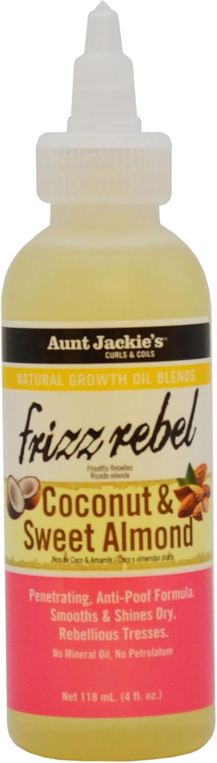 AUNT JACKIE'S NAT GROWTH OIL FRIZZ REBEL COCONUT & ALMOND OIL 118ml