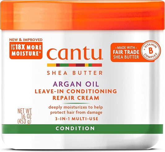 CANTU SHEA BUTTER LEAVE IN CREAM CONDIONER ARGAN OIL 16oz
