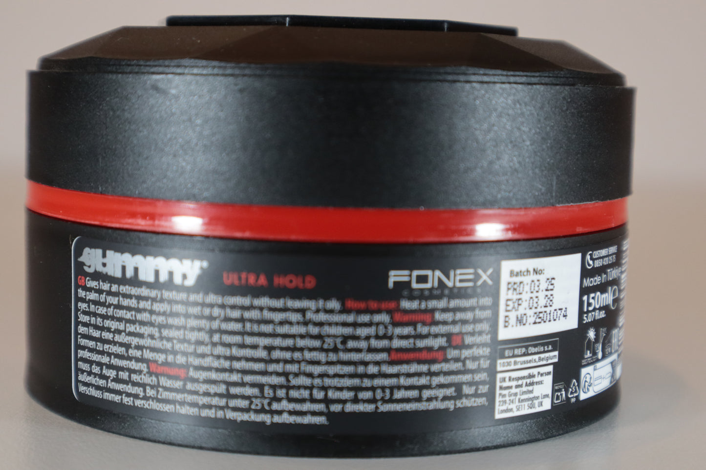 GUMMY STYLING WAX ULTRA HOLD 150ml RED