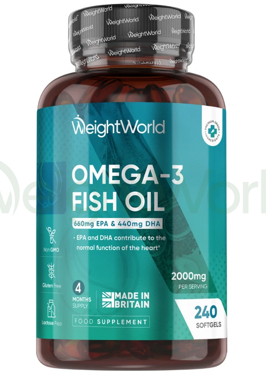Omega 3 Fish Oil 2000mg Softgels
