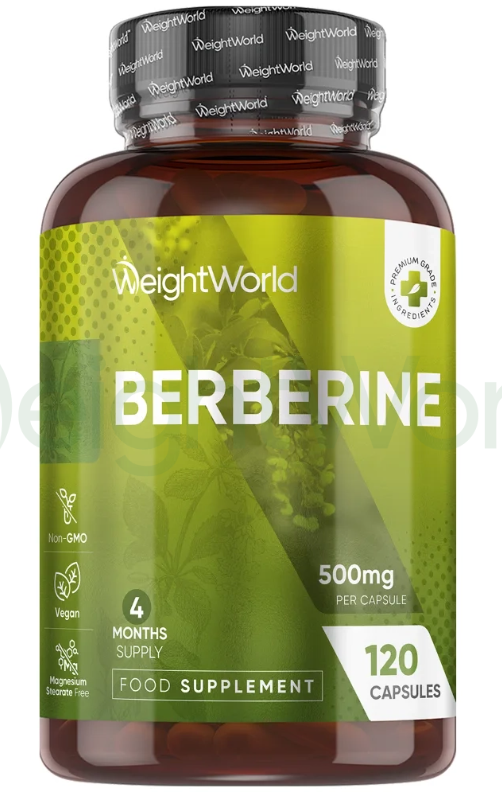 Pure Berberine Capsules 500mg 120 Capsules | Complements Keto Diet Goals