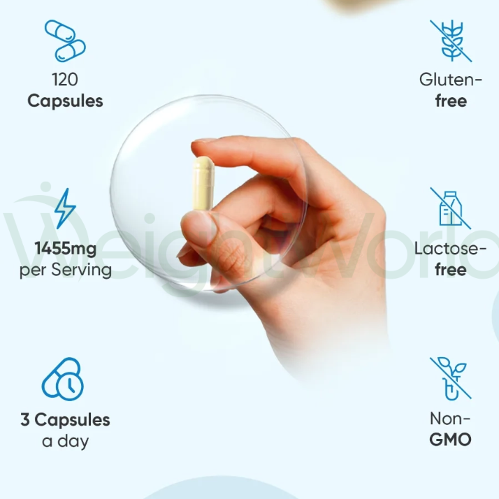 Marine Collagen Advanced With Hyaluronic Acid Capsules 1455mg 120 Capsules | For Skin, Bones & Joints