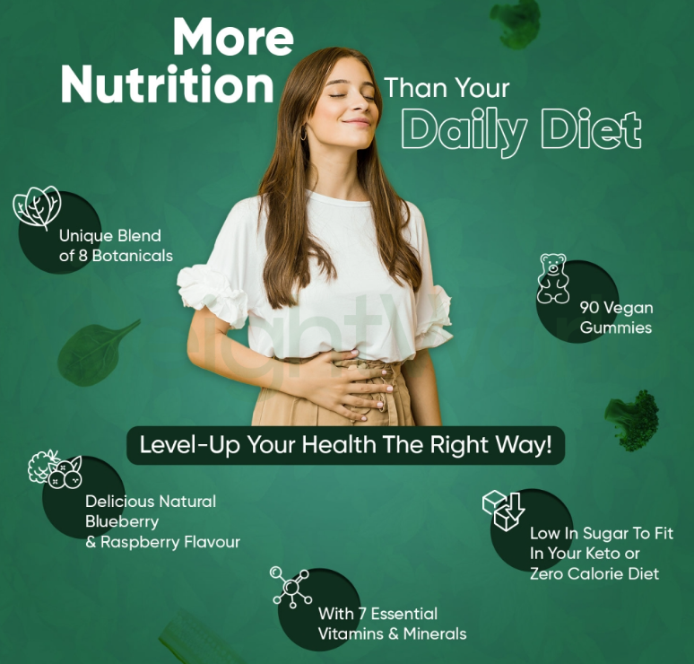 Super Greens Gummies 90 Gummies | For Overall Well-Being