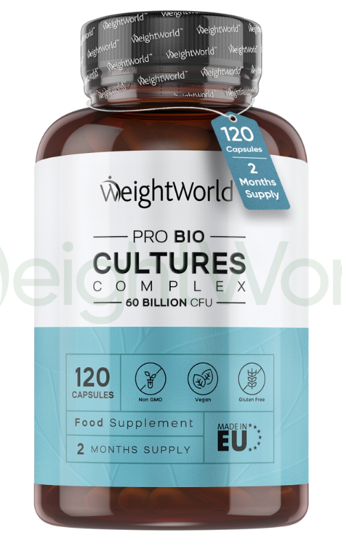 Pro Bio Cultures Complex Capsules 60 Billion CFUs 120 Capsules | Probiotic & Prebiotic Blend