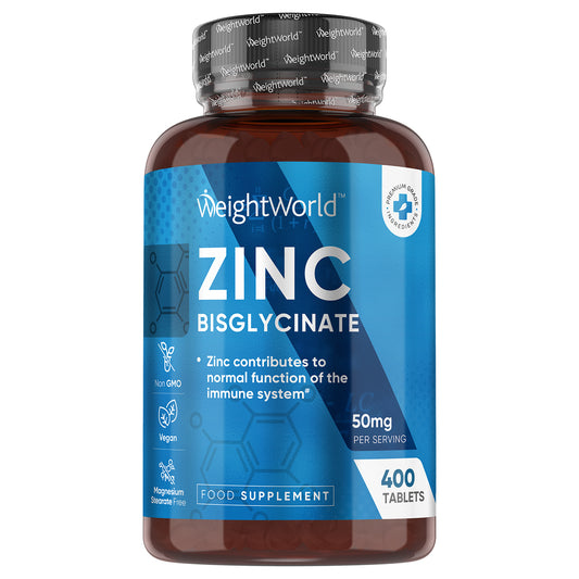 Zinc Bisglycinate 50mg 400 Tablets