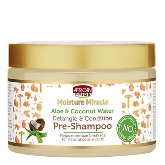 AFRICAN PRIDE M/MIRACLE ALOE & COCO PRE SHAMPOO 12oz